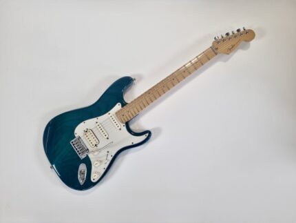 Fender American Deluxe Fat Stratocaster HSS 1998 Ash Teal Green Transparent