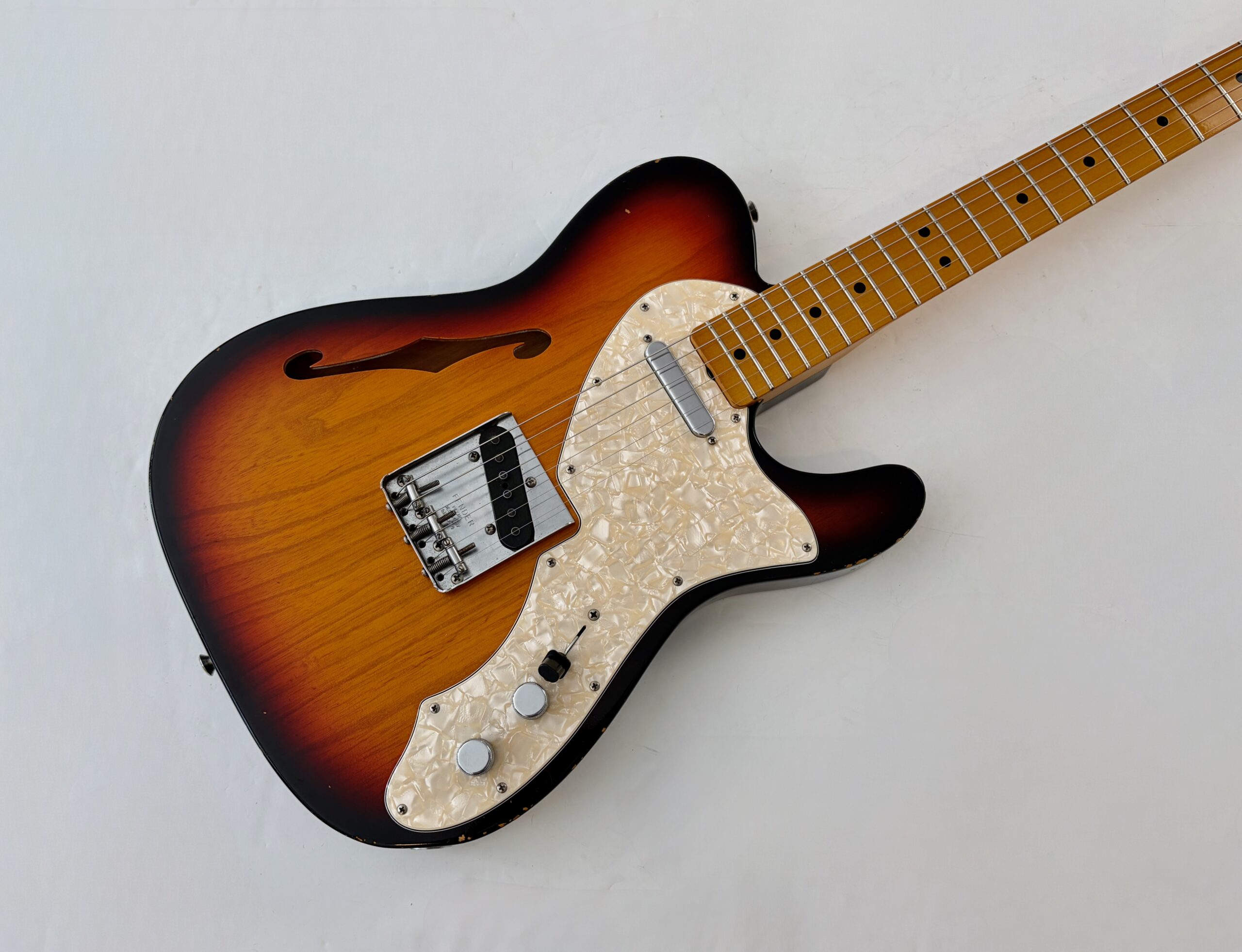 Fender Telecaster Thinline 68 Greg Fessler Masterbuilt 2010 Custom Shop Sunburst - Thumbnail 3