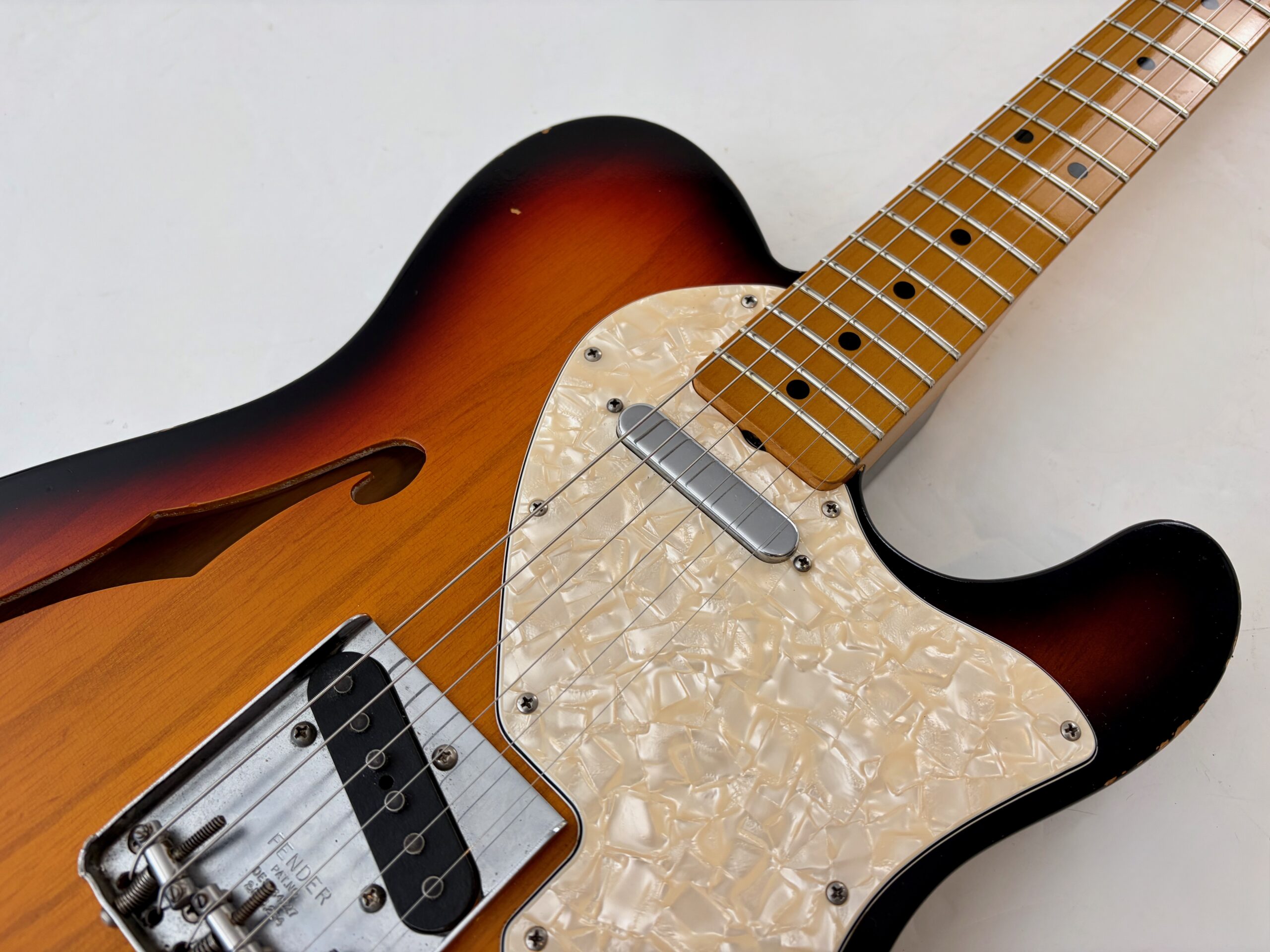 Fender Telecaster Thinline 68 Greg Fessler Masterbuilt 2010 Custom Shop Sunburst - Thumbnail 4