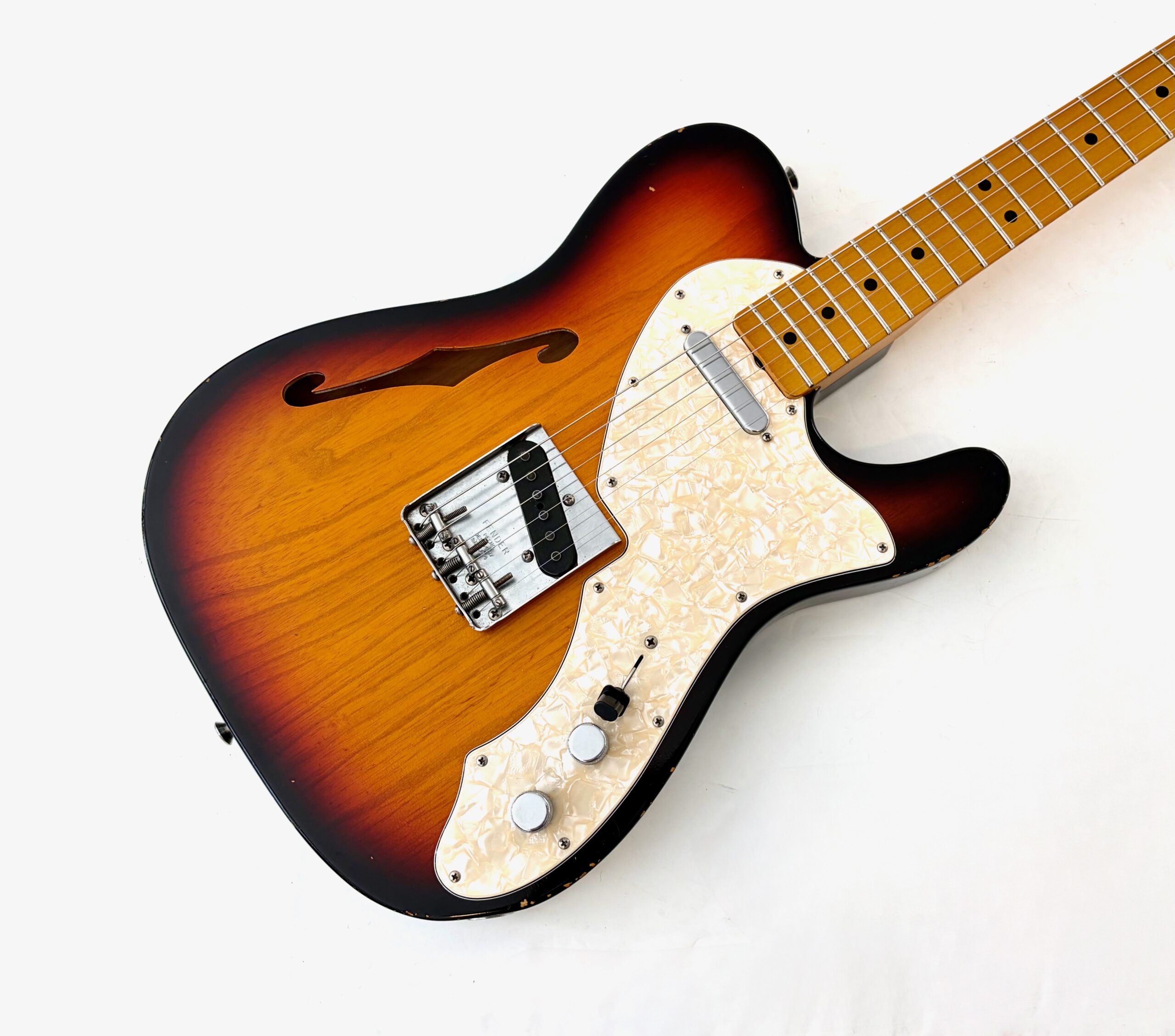 Fender Telecaster Thinline 68 Greg Fessler Masterbuilt 2010 Custom Shop Sunburst - Thumbnail 3