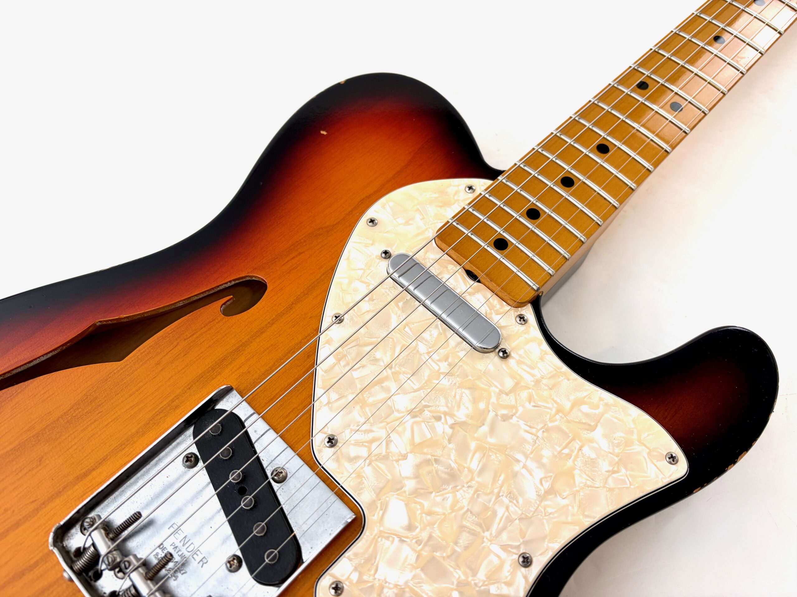 Fender Telecaster Thinline 68 Greg Fessler Masterbuilt 2010 Custom Shop Sunburst - Thumbnail 4