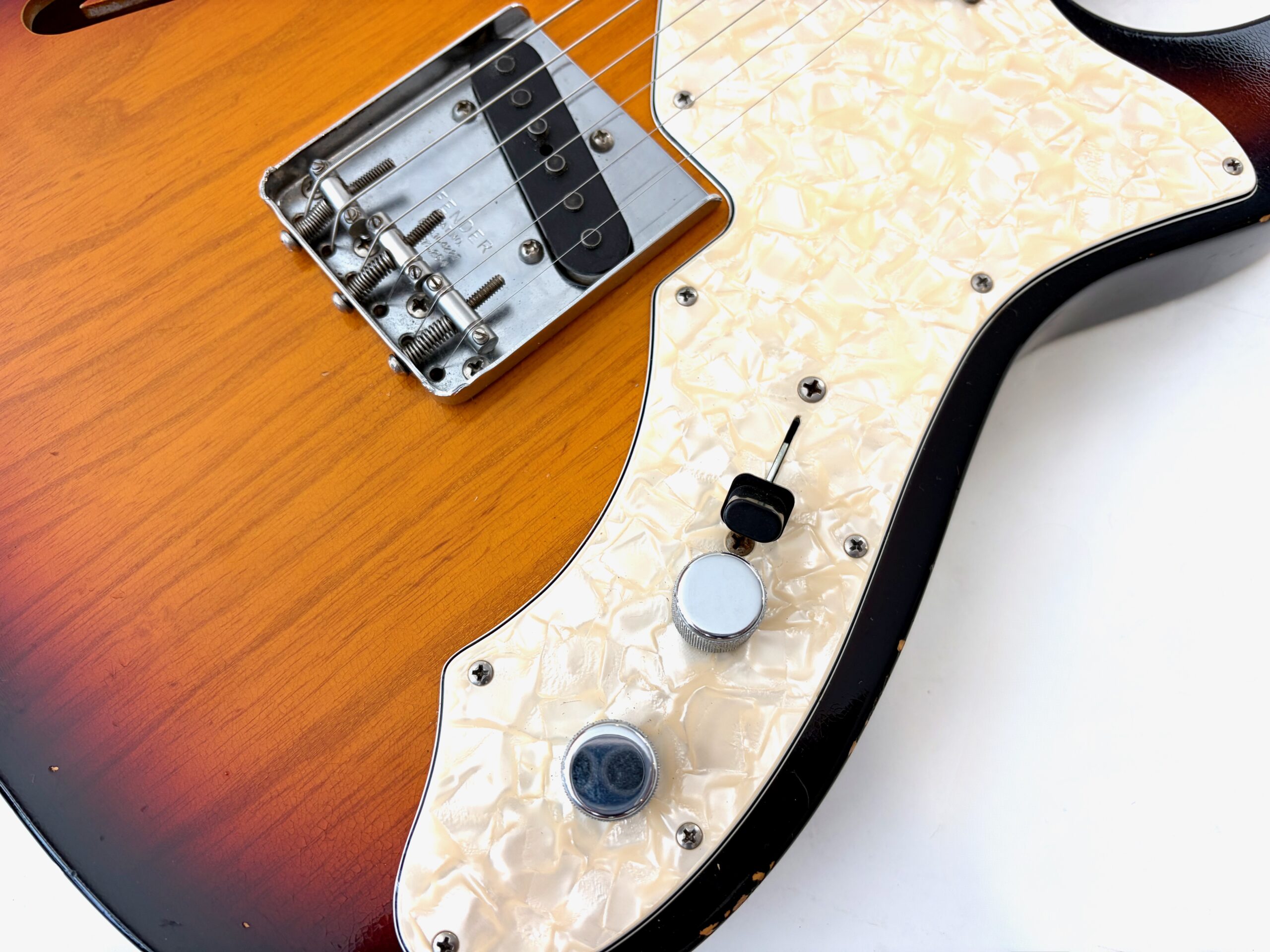 Fender Telecaster Thinline 68 Greg Fessler Masterbuilt 2010 Custom Shop Sunburst - Thumbnail 5
